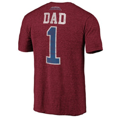 Colorado Avalanche Greatest Dad Tri-Blend T-Shirt - Burgundy | US 3990257