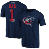 Columbus Blue Jackets Greatest Dad Tri-Blend T-Shirt - Navy | US 3990258