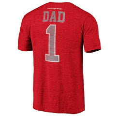Detroit Red Wings Greatest Dad Tri-Blend T-Shirt - Red | US 3990260