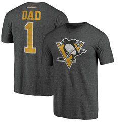 Pittsburgh Penguins Greatest Dad Tri-Blend T-Shirt - Charcoal | US 3990270