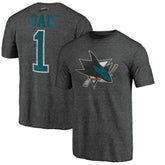 San Jose Sharks Greatest Dad Tri-Blend T-Shirt - Charcoal | US 3990271