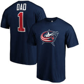 Columbus Blue Jackets #1 Dad T-Shirt - Navy | US 3990287
