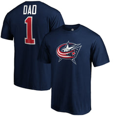 Columbus Blue Jackets #1 Dad T-Shirt - Navy | US 3990287