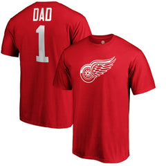 Detroit Red Wings #1 Dad T-Shirt - Red | US 3990289