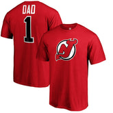 New Jersey Devils #1 Dad T-Shirt - Red | US 3990296