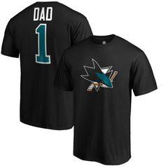 San Jose Sharks #1 Dad T-Shirt - Black | US 3990302
