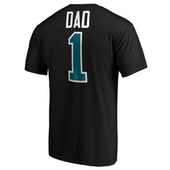 San Jose Sharks #1 Dad T-Shirt - Black | US 3990302