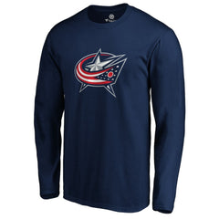 Columbus Blue Jackets #1 Dad Long Sleeve T-Shirt - Navy | US 3990318