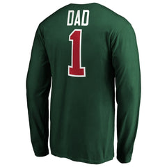 Minnesota Wild #1 Dad Long Sleeve T-Shirt - Green | US 3990324