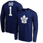 Toronto Maple Leafs #1 Dad Long Sleeve T-Shirt - Blue | US 3990336