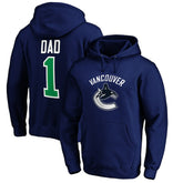 Vancouver Canucks #1 Dad Pullover Hoodie - Blue | US 3990368