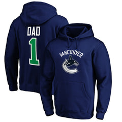 Vancouver Canucks #1 Dad Pullover Hoodie - Blue | US 3990368