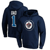 Winnipeg Jets #1 Dad Pullover Hoodie - Navy | US 3990371