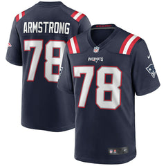 Bruce Armstrong New England Patriots Game Retired Player Jersey - Navy Jerseys