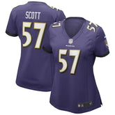 Bart Scott Baltimore Ravens Women's Game Retired Player Jersey - Purple Jerseys