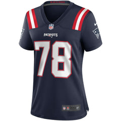 Bruce Armstrong New England Patriots Women's Game Retired Player Jersey - Navy Jerseys