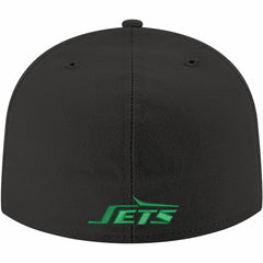 New York Jets New Era Omaha Throwback 59FIFTY Fitted Hat - Black Hats