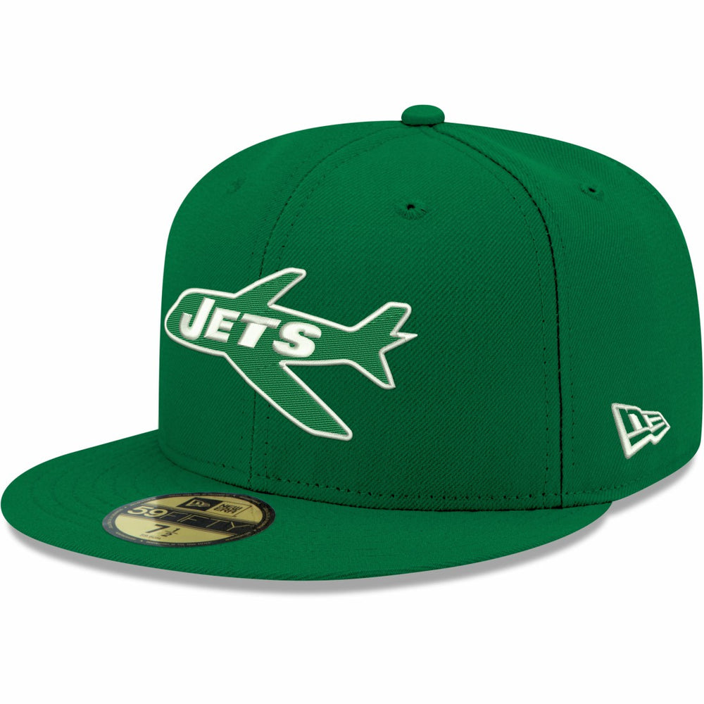 New York Jets New Era Omaha Throwback 59FIFTY Fitted Hat - Kelly Green Hats