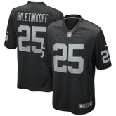 Fred Biletnikoff Las Vegas Raiders Game Retired Player Jersey - Black Jerseys