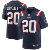 Gino Cappelletti New England Patriots Game Retired Player Jersey - Navy Jerseys