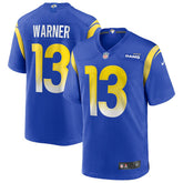 Kurt Warner Los Angeles Rams Game Retired Player Jersey - Royal Jerseys