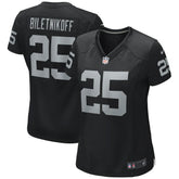 Fred Biletnikoff Las Vegas Raiders Women's Game Retired Player Jersey - Black Jerseys