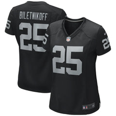 Fred Biletnikoff Las Vegas Raiders Women's Game Retired Player Jersey - Black Jerseys