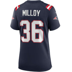 Lawyer Milloy New England Patriots Women's Game Retired Player Jersey - Navy Jerseys