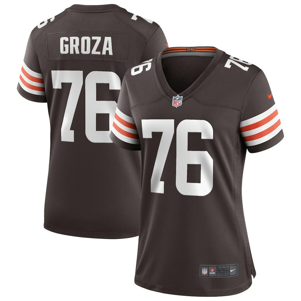 Lou Groza Cleveland Browns Women's Game Retired Player Jersey - Brown Jerseys