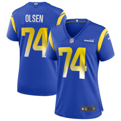 Merlin Olsen Los Angeles Rams Women's Game Retired Player Jersey - Royal Jerseys