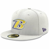 Baltimore Ravens New Era Omaha Lettermark 59FIFTY Fitted Hat - White Hats