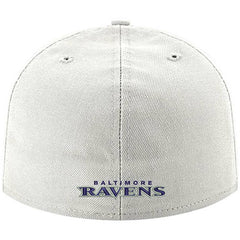 Baltimore Ravens New Era Omaha Lettermark 59FIFTY Fitted Hat - White Hats