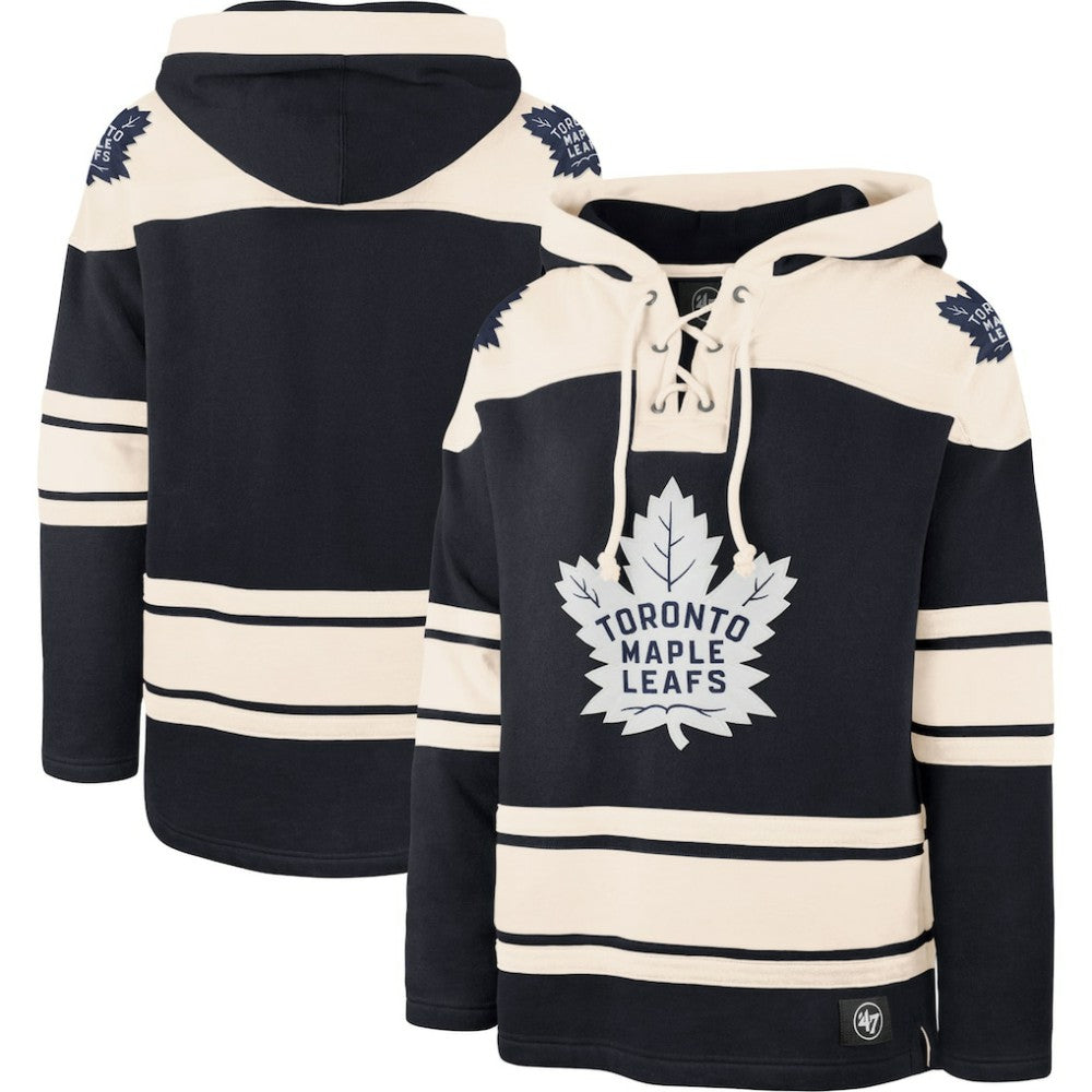 Toronto Maple Leafs '47 Superior Lacer Pullover Hoodie - Navy/Cream | US 3996210