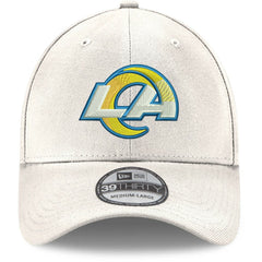 Los Angeles Rams New Era LA Logo Iced II 39THIRTY Flex Hat - White Hats