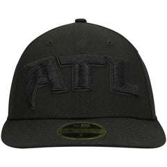 Atlanta Falcons New Era Alternate Logo Black on Black Low Profile 59FIFTY II Fitted Hat - Black Hats