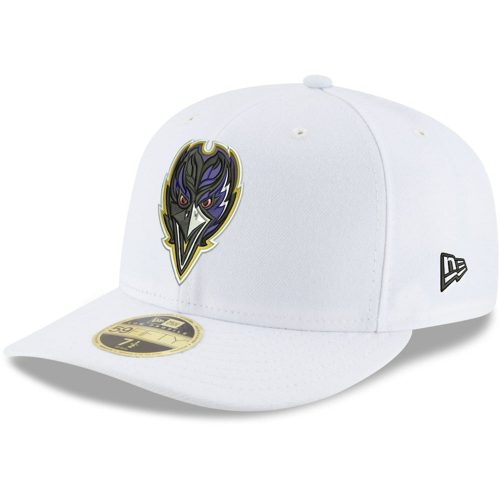 Baltimore Ravens New Era Omaha Low Profile 59FIFTY Fitted Hat - White Hats