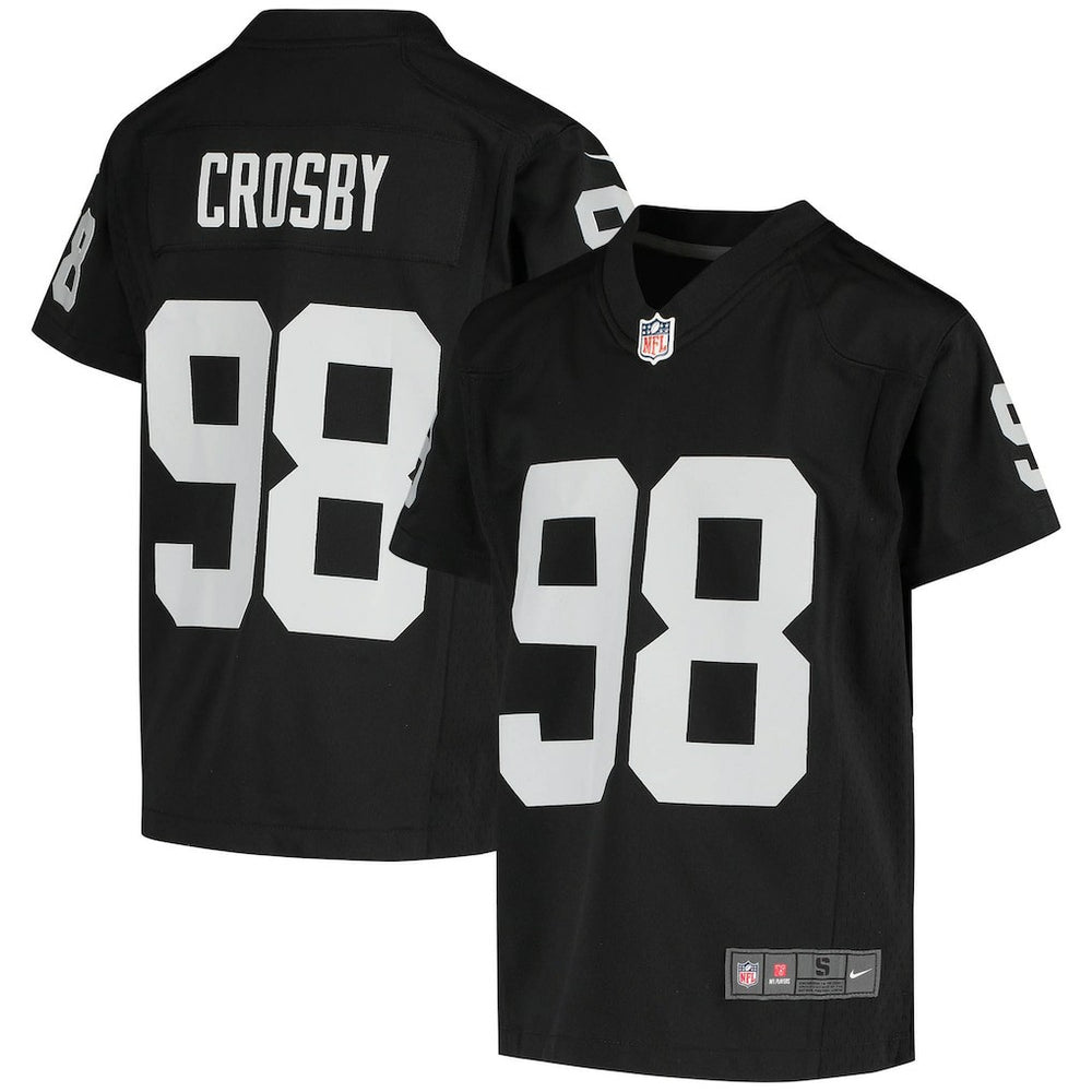 Maxx Crosby Las Vegas Raiders Youth Game Jersey - Black Jerseys