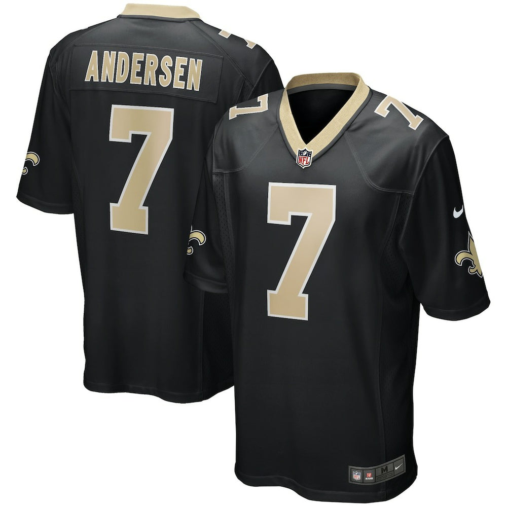 Morten Andersen New Orleans Saints Game Retired Player Jersey - Black Jerseys