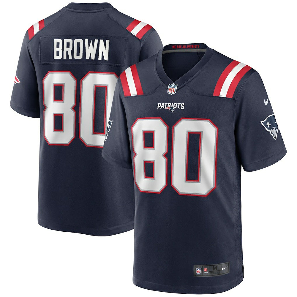Troy Brown New England Patriots Game Retired Player Jersey - Navy Jerseys