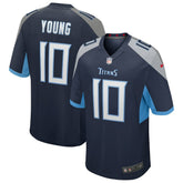 Vince Young Tennessee Titans Game Retired Player Jersey - Navy Jerseys