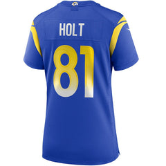 Torry Holt Los Angeles Rams Women's Game Retired Player Jersey - Royal Jerseys