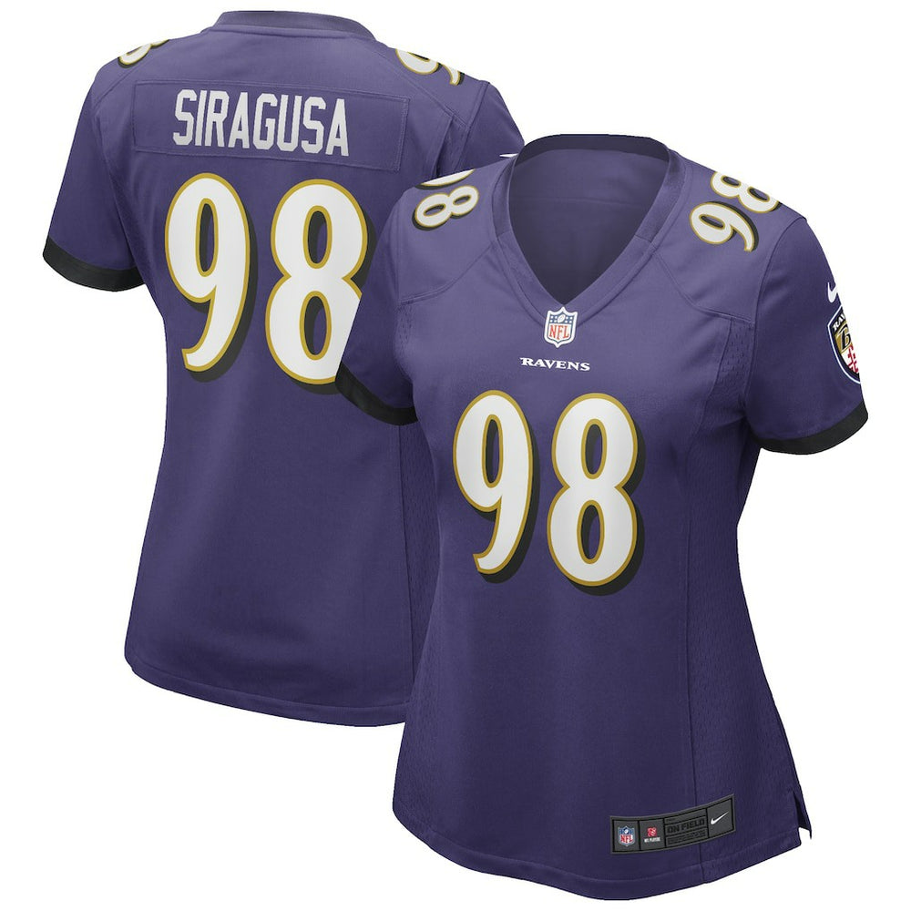 Tony Siragusa Baltimore Ravens Women's Game Retired Player Jersey - Purple Jerseys