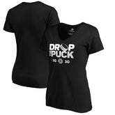 Boston Bruins Women's Drop the Puck V-Neck T-Shirt - Black | US 4001717
