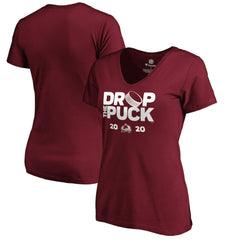 Colorado Avalanche Women's Drop the Puck V-Neck T-Shirt - Garnet | US 4001722