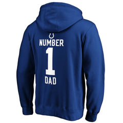Indianapolis Colts #1 Dad Pullover Hoodie - Royal Hoodies