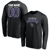 Colorado Rockies Personalized Winning Streak Name & Number Long Sleeve T-Shirt - Black T-shirts