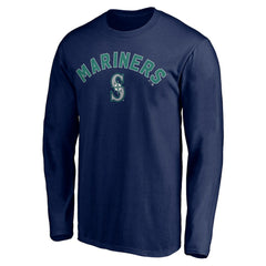 Seattle Mariners Personalized Winning Streak Name & Number Long Sleeve T-Shirt - Navy T-shirts