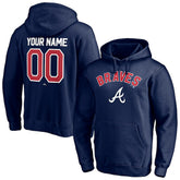 Atlanta Braves Personalized Winning Streak Name & Number Pullover Hoodie - Navy Hoodies