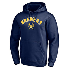 Milwaukee Brewers Personalized Winning Streak Name & Number Pullover Hoodie - Navy Hoodies