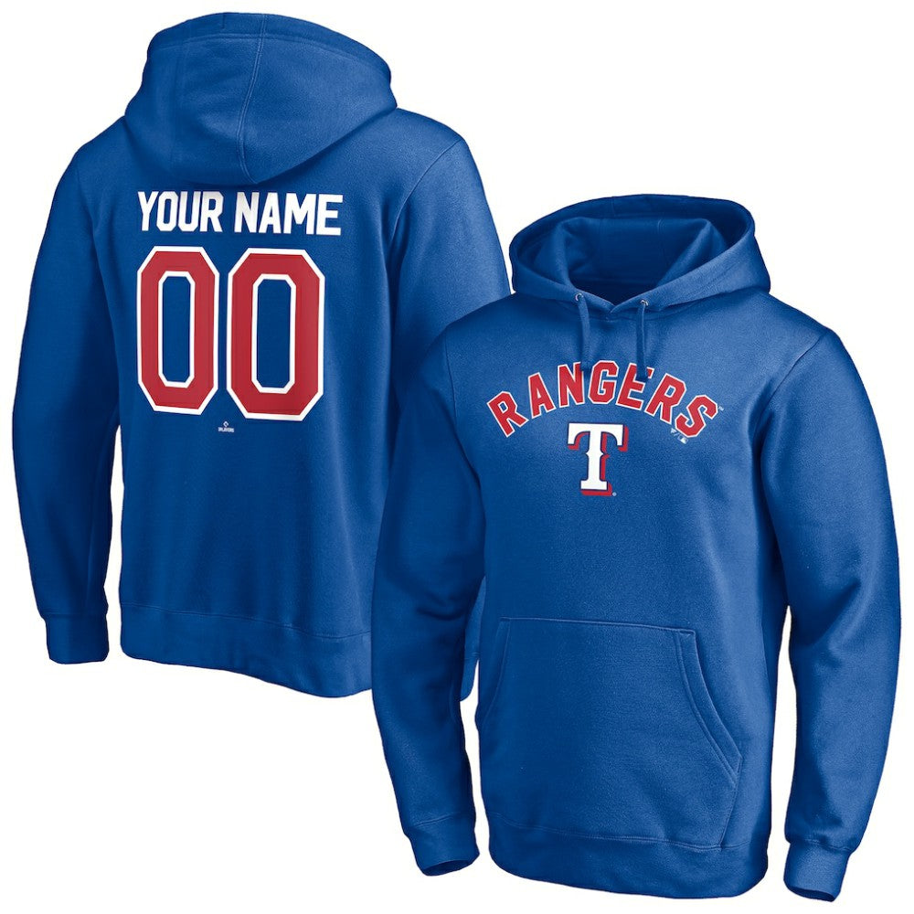 Texas Rangers Personalized Winning Streak Name & Number Pullover Hoodie - Royal Hoodies